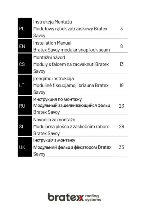 Náhled: Montážní návod Savoy