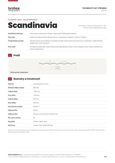 Náhled: Technický list Scandinavia