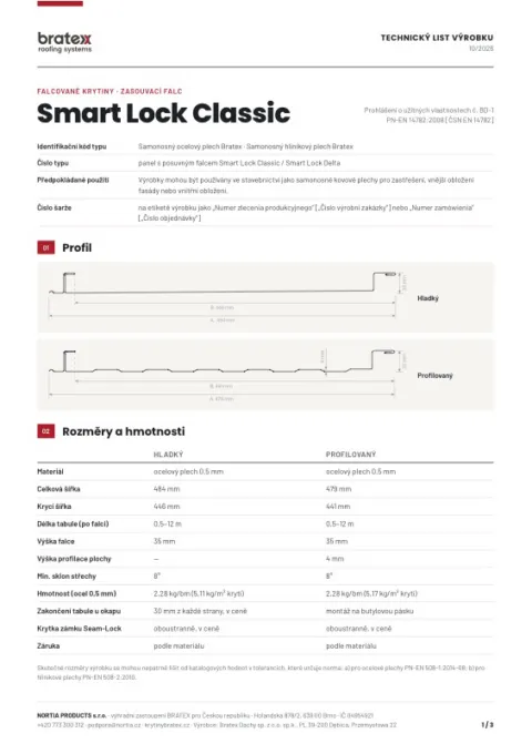 Náhled: Technický list Smart Lock Classic