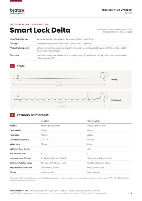 Náhled: Technický list Smart Lock Delta
